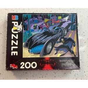 Batman & Robin Jigsaw Puzzle Vintage 1997 200 Pieces Milton Bradley MB